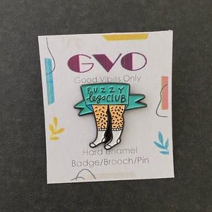 Fuzzy leg club hard enamel pin brooch badge